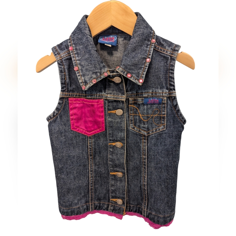 Vintage Lizzie McGuire Girls Denim Vest size 5